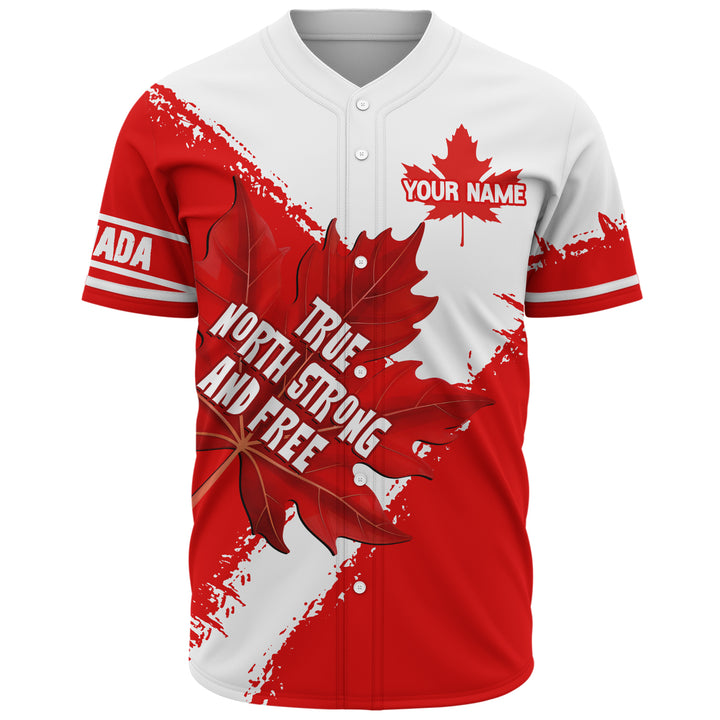 Canada Baseball Shirt Maple Strength Strong And Free
