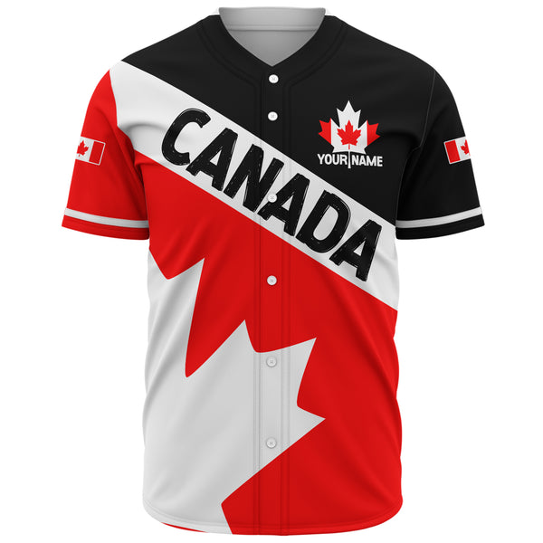 Canada Baseball Shirt Maple Power Stripes
