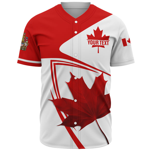 Canada Baseball Shirt Custom Canada Maple Leaf Red And White