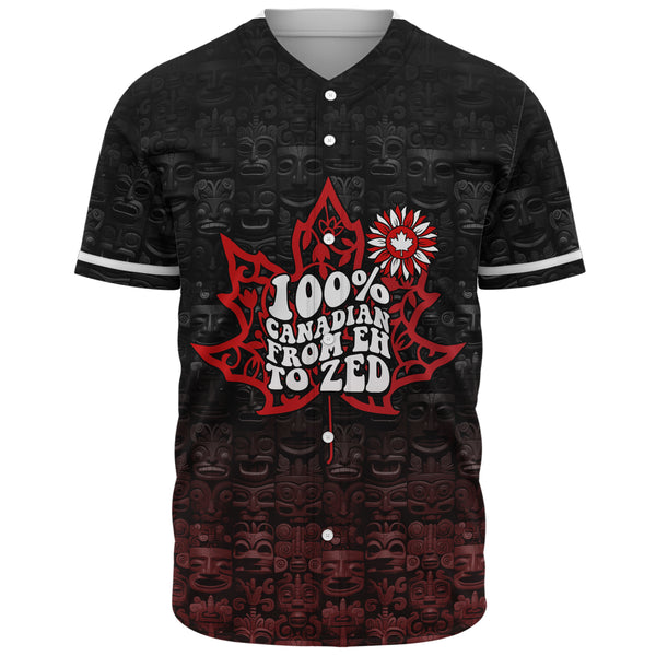 Canada Baseball Shirt Totem Shadows Canada’s Spirit