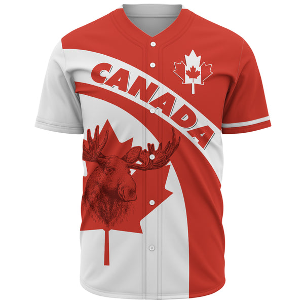 Canada Baseball Shirt Red And White Canadian Spirit