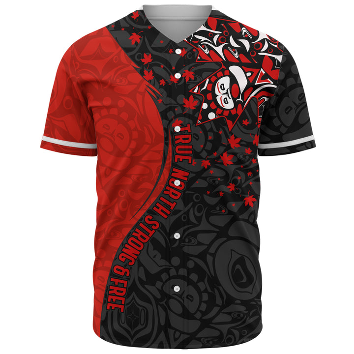 Canada Baseball Shirt Haida Flame Canada Proud