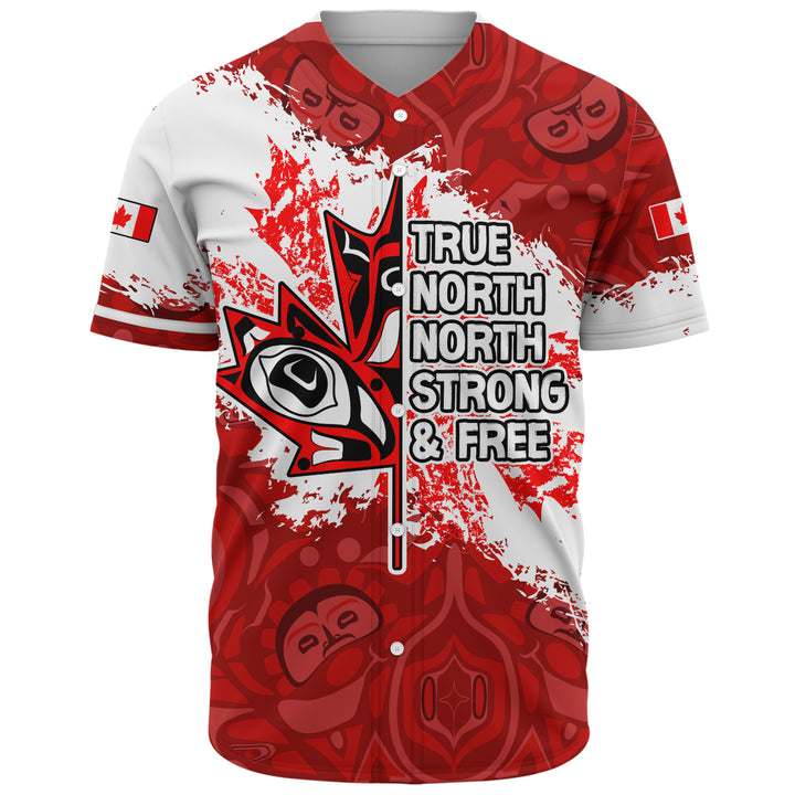 Canada Baseball Shirt Haida Indigenous Maple Pride