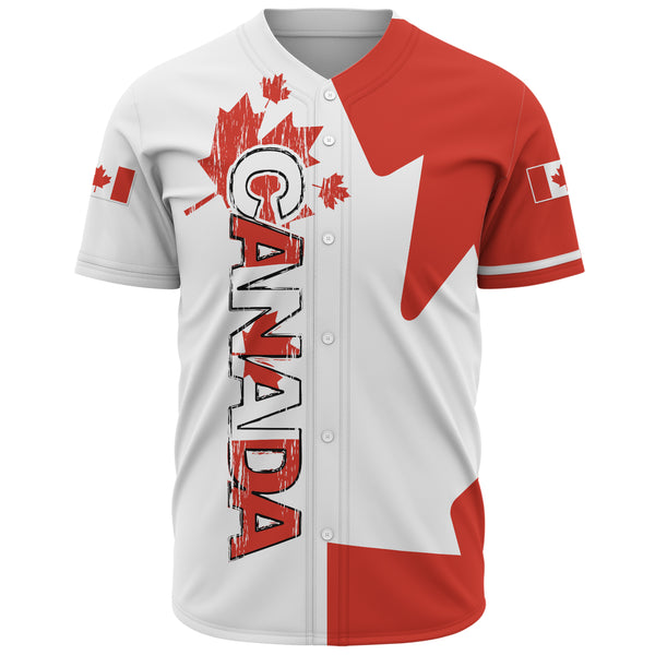 Canada Baseball Shirt Canada Red And White Boldness