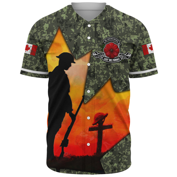 Canada Baseball Shirt Remembrance Day Honoring The Brave