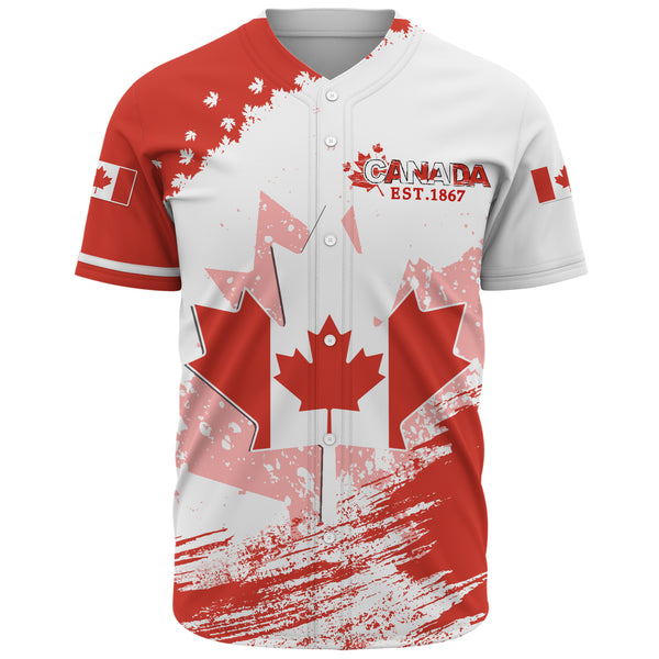 Canada Baseball Shirt Maple Born Canada Made
