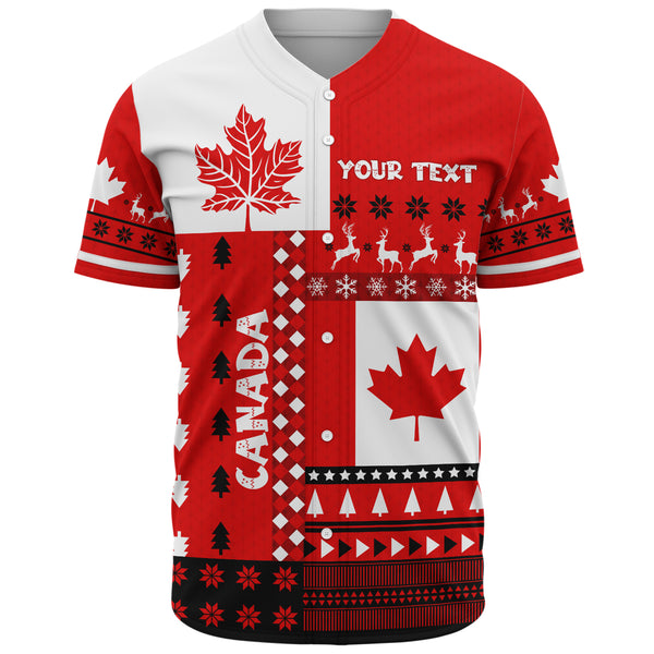Canada Baseball Shirt Nordic Maple Christmas Spirit
