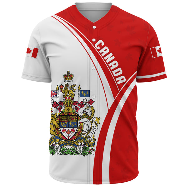 Canada Baseball Shirt Canada Red Maple Leafs Pattern Spirit
