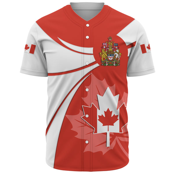 Canada Baseball Shirt Canada Maple Wave Design