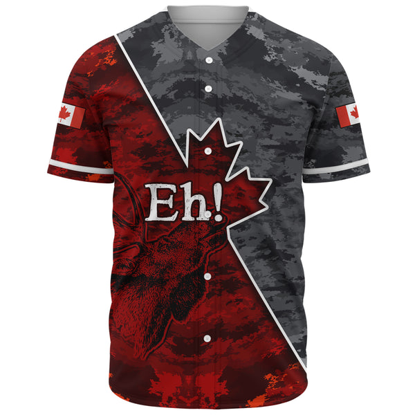 Canada Baseball Shirt Camouflage Maple Strength