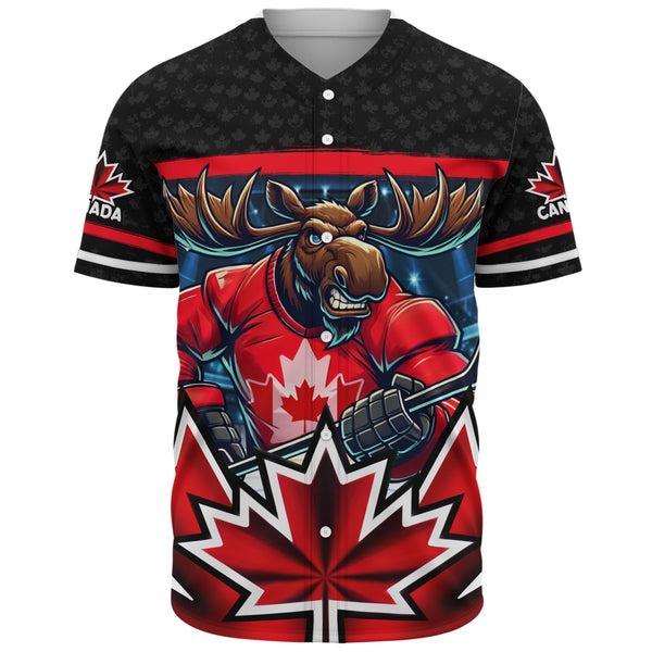 Canada Baseball Shirt Maple Moose Hockey Warrior