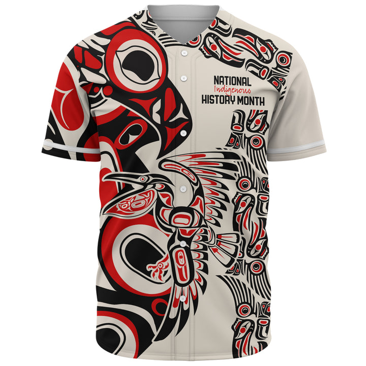 Canada Baseball Shirt Haida Sacred Wings History Month Edition