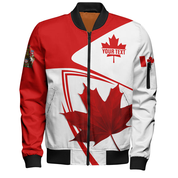 Canada Bomber Jacket Custom Canada Maple Leaf Red And White