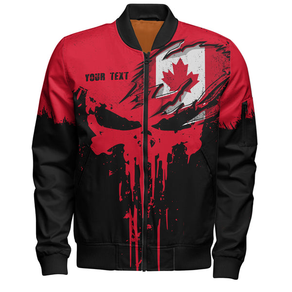 Canada Bomber Jacket Maple Skull Fearless North