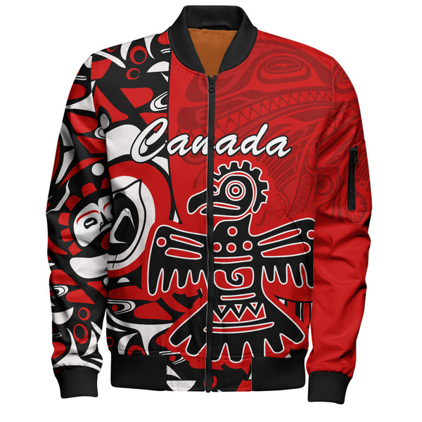 Canada Bomber Jacket Canada Eagle’s Might Haida Heritage