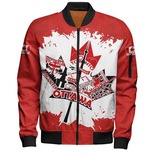 Canada Bomber Jacket Canada Day Maple Pride