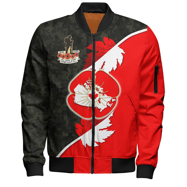 Canada Bomber Jacket Never Forgotten Remembrance Day Edition