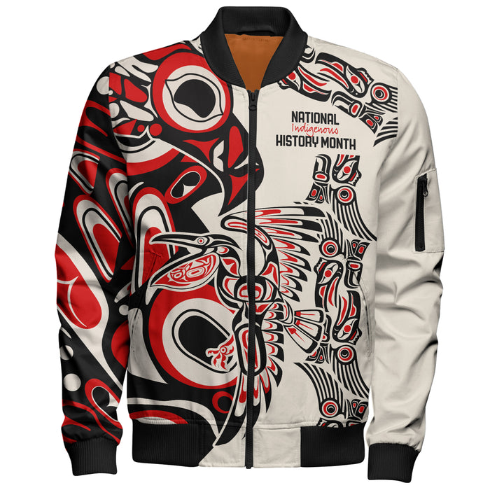 Canada Bomber Jacket Haida Sacred Wings History Month Edition