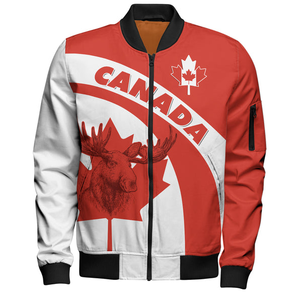Canada Bomber Jacket Red And White Canadian Spirit