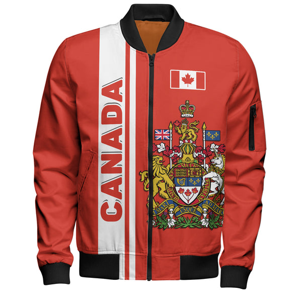 Canada Bomber Jacket Canada Coat Of Arms Simple Style