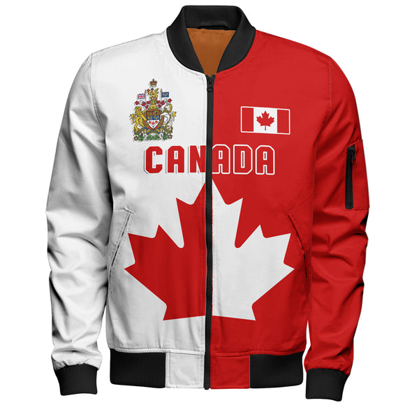 Canada Bomber Jacket Canada Maple Crest Half And Half Style