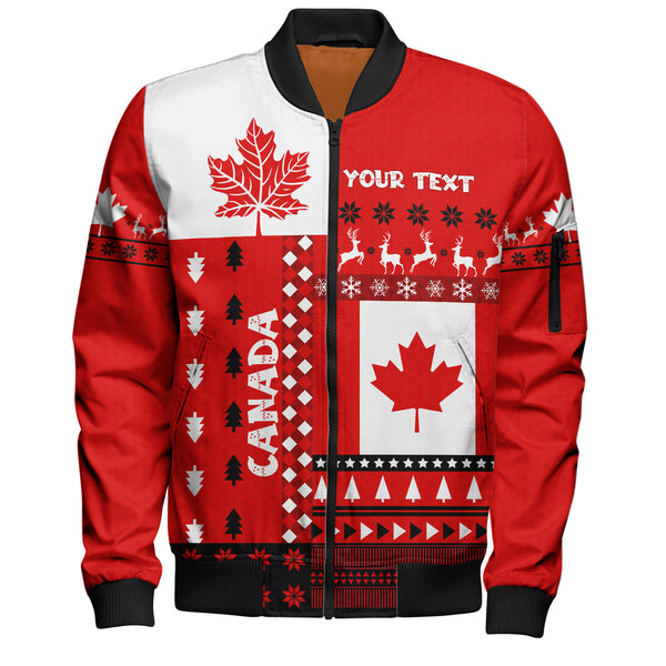Canada Bomber Jacket Nordic Maple Christmas Spirit