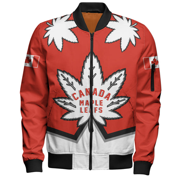 Canada Bomber Jacket Red Maple Leafs Spirit