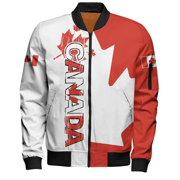Canada Bomber Jacket Canada Red And White Boldness