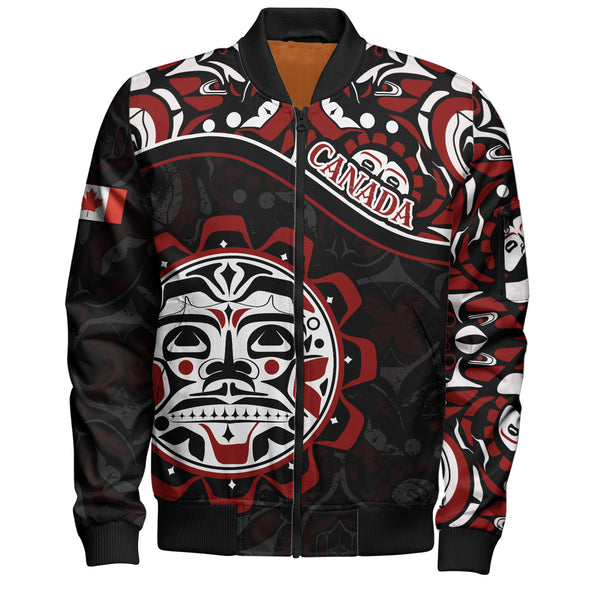 Canada Bomber Jacket Haida Sun Spirit