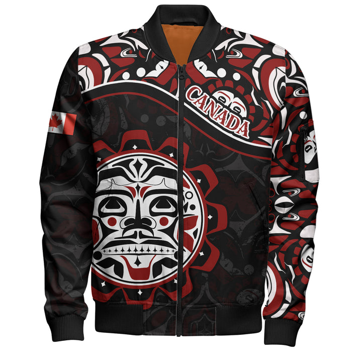 Canada Bomber Jacket Haida Sun Spirit