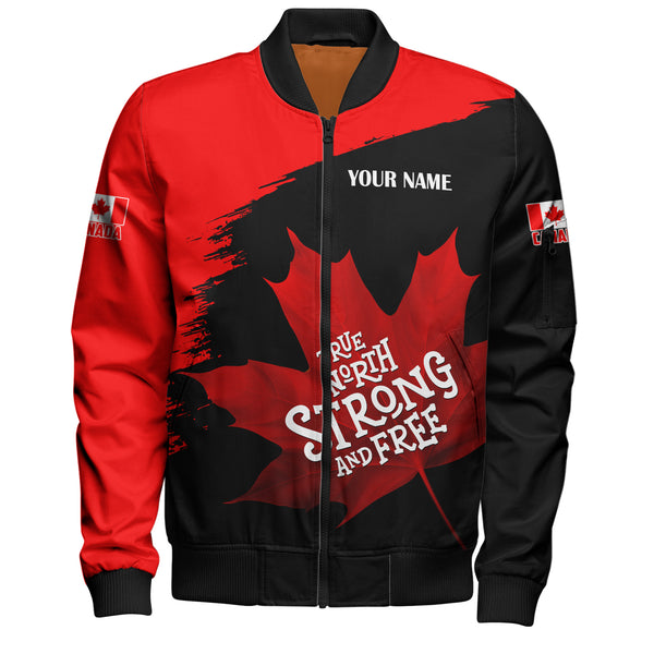Canada Bomber Jacket Custom Maple Power Blackout