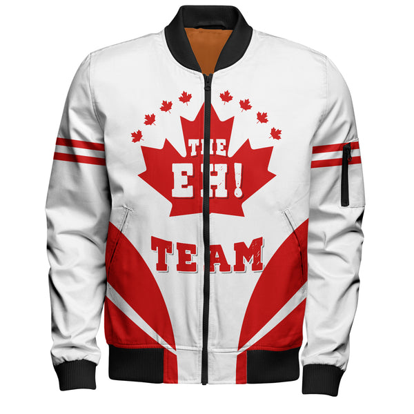 Canada Bomber Jacket Custom Canada The Eh Team Maple Leaf