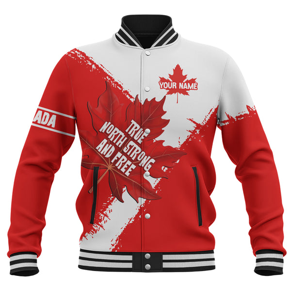 Canada Baseball Jacket Maple Strength Strong And Free