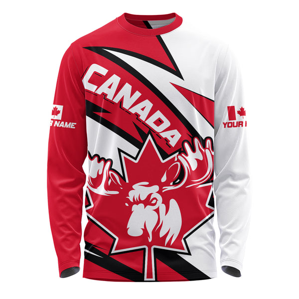 Canada Long Sleeve T-Shirt Red Thunder The Canadian Spirit