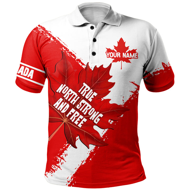 Canada Polo Shirt Maple Strength Strong And Free