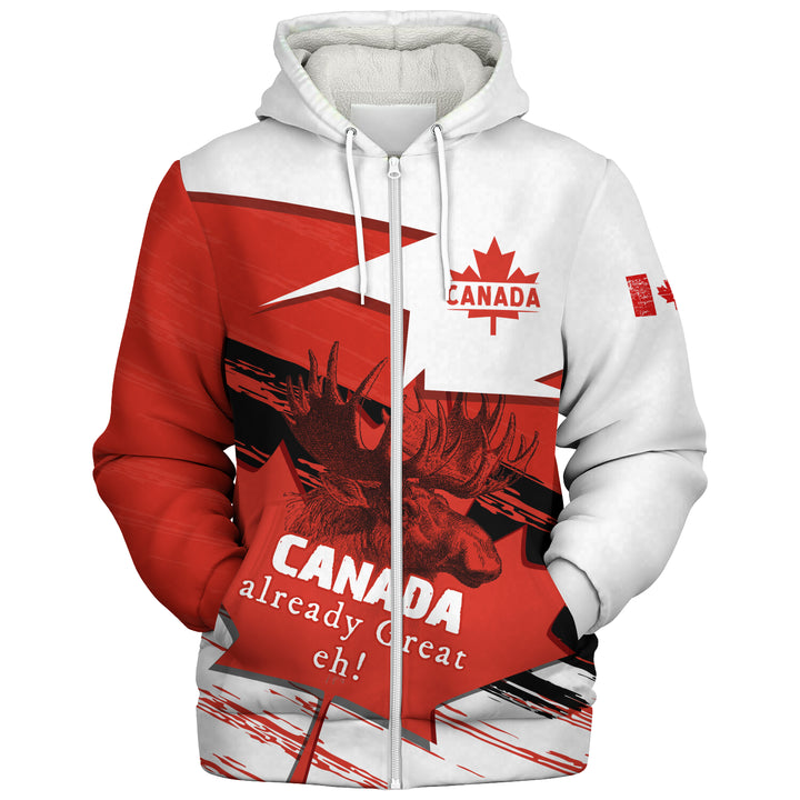 Canada Sherpa Hoodie Canada Already Great, Eh!