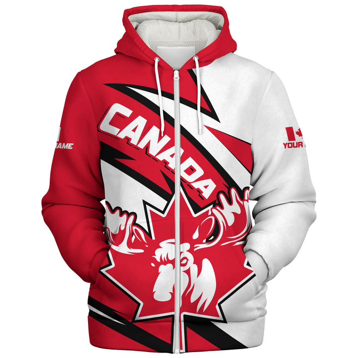 Canada Sherpa Hoodie Red Thunder The Canadian Spirit