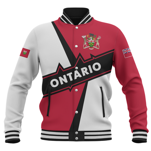Ontario Baseball Jacket Loyal True North Provincial Style