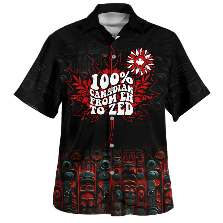 Canada Bowling Shirt Canadian From Eh To The Zed Haida Pattern