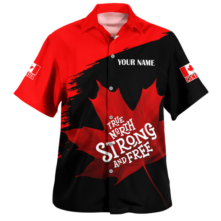 Canada Bowling Shirt Custom Maple Power Blackout