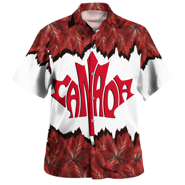 Canada Bowling Shirt Red Leaf Dominion
