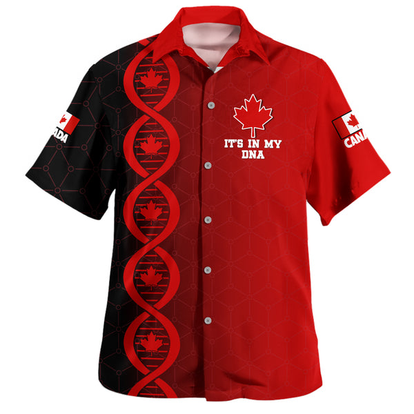 Canada Bowling Shirt DNA Of A True Canadian