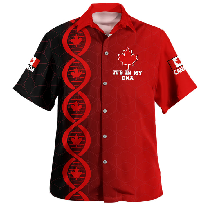 Canada Bowling Shirt DNA Of A True Canadian