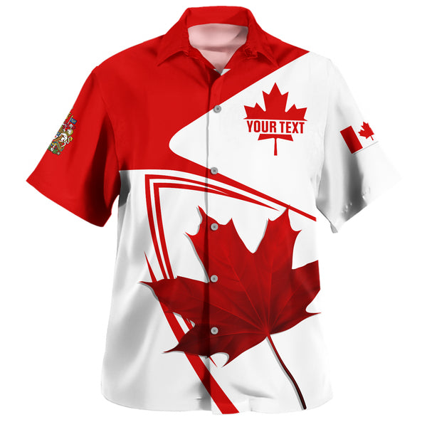 Canada Bowling Shirt Custom Canada Maple Leaf Red And White