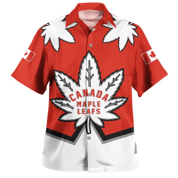 Canada Bowling Shirt Red Maple Leafs Spirit