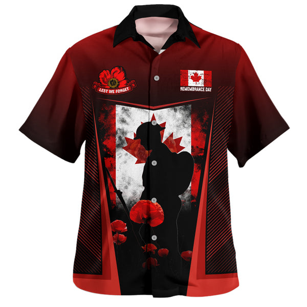 Canada Bowling Shirt Remembrance Day Heroes Of The Maple Leaf