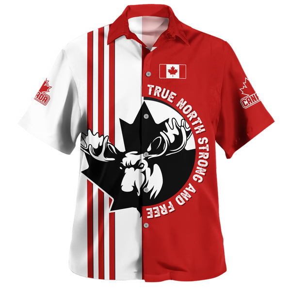 Canada Bowling Shirt Born North Wild And Proud
