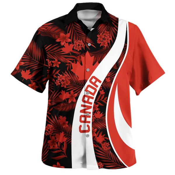 Canada Bowling Shirt Canada Vintage Tropical Summer Style