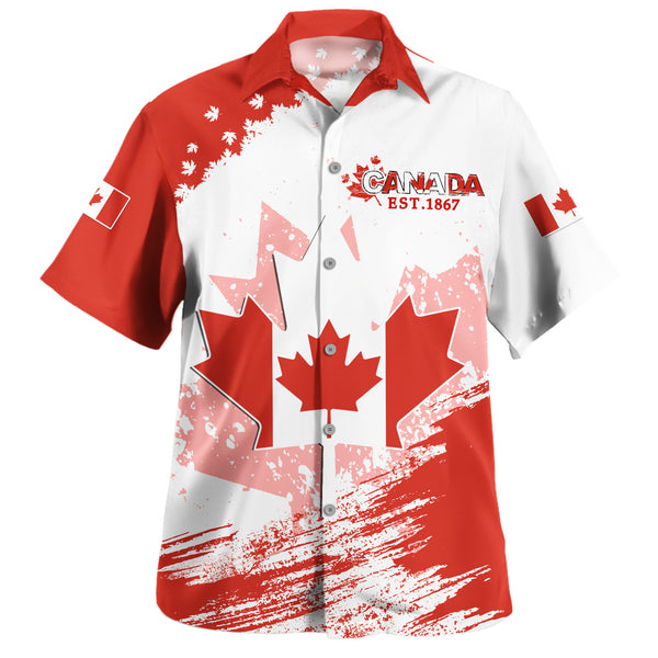 Canada Bowling Shirt Maple Born Canada Made