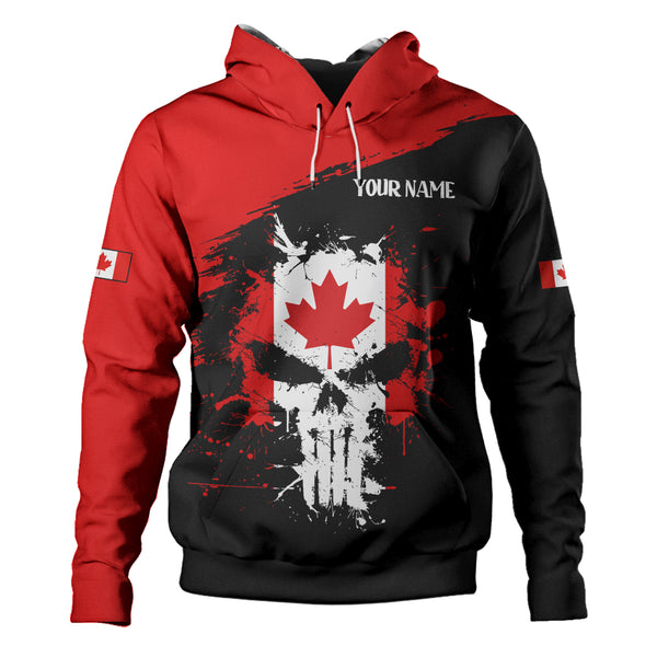 Canada Hoodie Red Skull Patriot Canada Edition